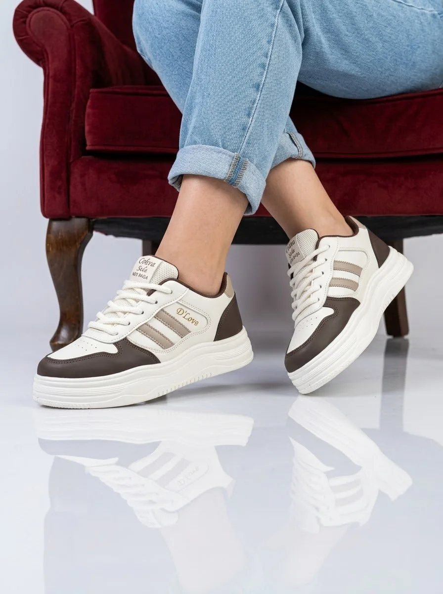 Baskets - Marron/Beige - AZ-1642