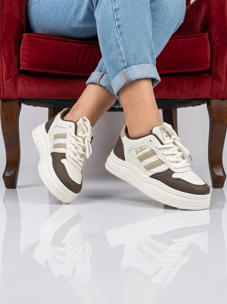 Baskets - Marron/Beige - AZ-1642