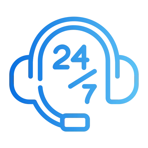 الدعم متوفر 24/7
