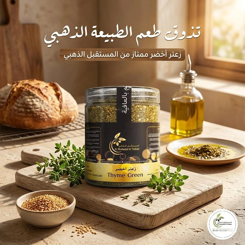 أصالة الزعتر الأخضر في إطار طبيعي