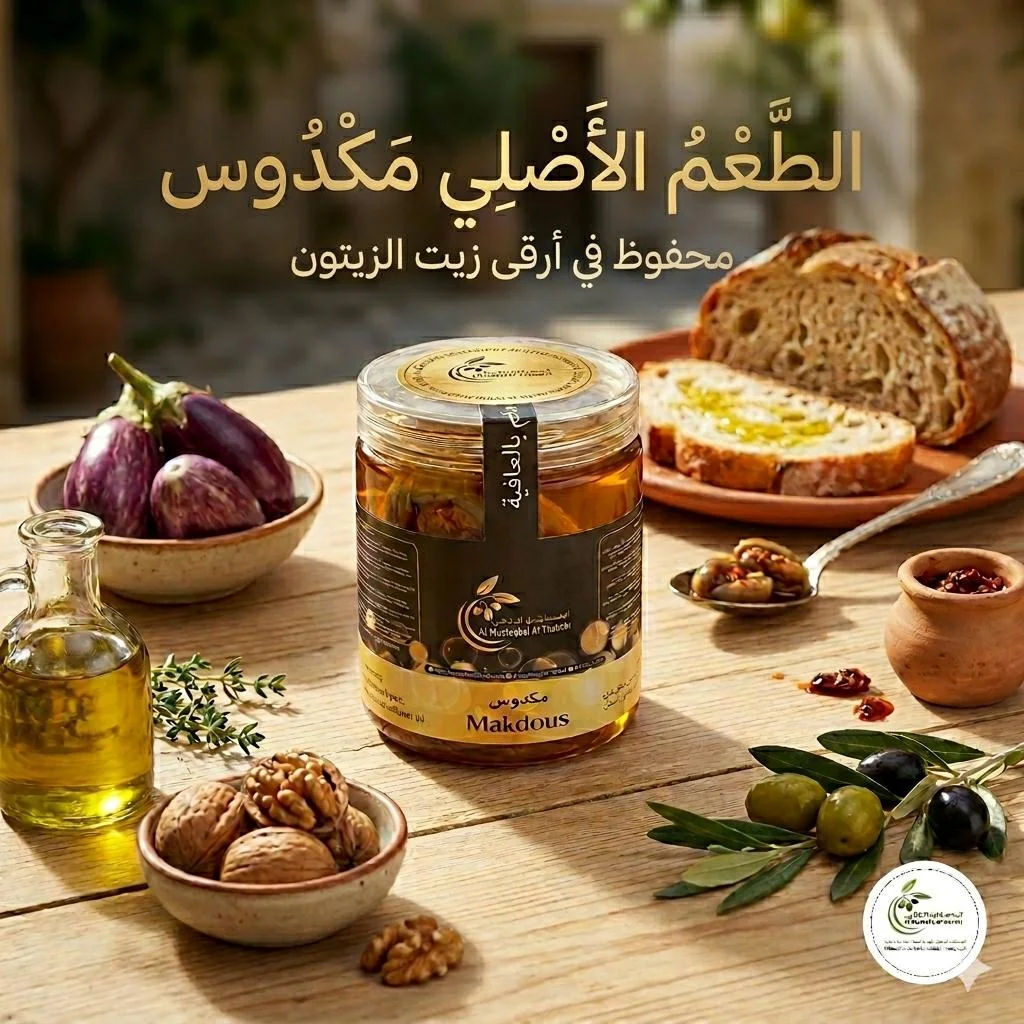 المكدوس الأصلي على اصوله.. طعم زمان المغمور بأرقى زيت الزيتون!