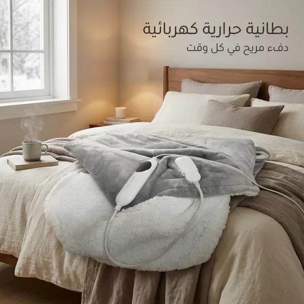 بطانية حرارية كهربائية فاخرة مقاس 200 &times; 150 سم — الصورة 11
