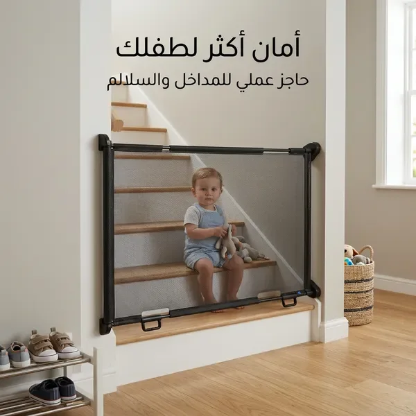 بوابة أطفال قابلة للسحب للممرات ومداخل الغرف | حتى 140 سم — الصورة 2