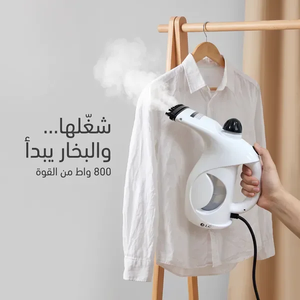 كواية بخار ومنظف بخاري عمودي DLC محمول للسفر والمنزل مع فرشاة تنظيف بضمان عامين — الصورة 3