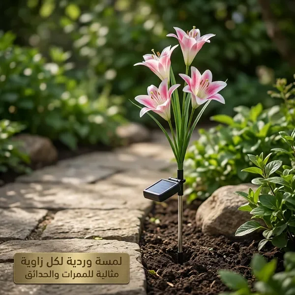 زهور زينة بالطاقة الشمسية تضيء — الصورة 3