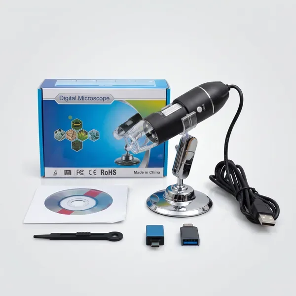 portable hd digital microscope USB electronic magnifier ضمان عام — الصورة 10