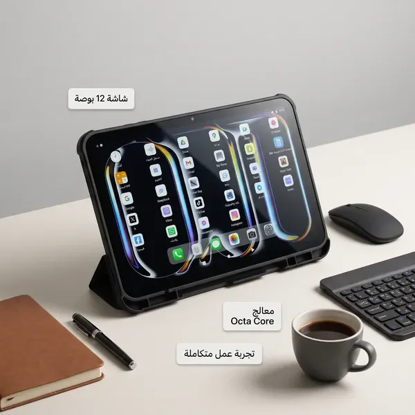 تابلت 12 بوصة MAXTAB 70 Pro (ضمان عام ) بكيبورد و ماوس بلوتوث + مجموعة هدايا — الصورة 6