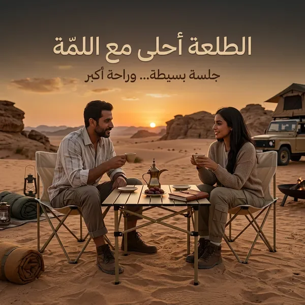 مجموعة البر والطلعات (طاولة مع 2 كراسي) — الصورة 4