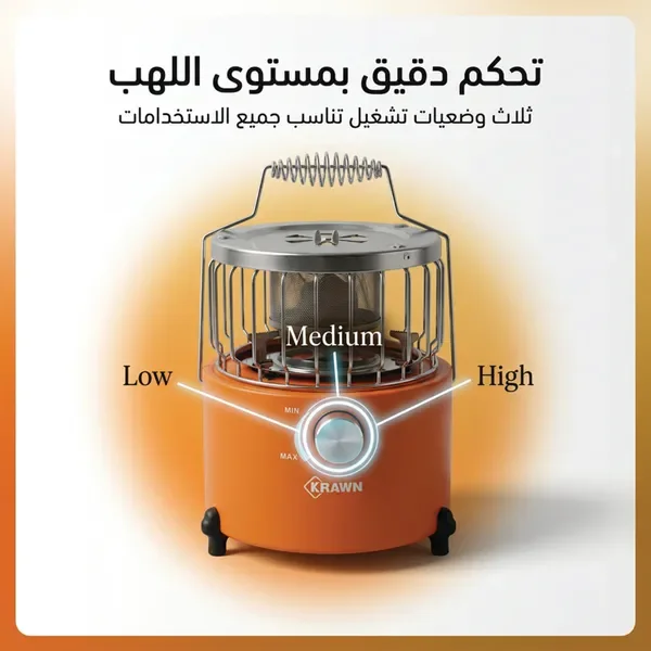 موقد غاز بقوة 2000 واط محمول للرحلات والكشتات — الصورة 3