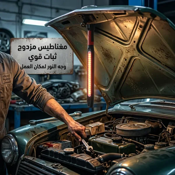 مصباح عمل LED محمول قابل لإعادة الشحن — الصورة 4