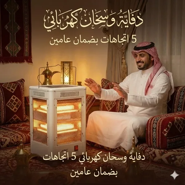 دفاية كهربائية 5 اتجاهات لتوزيع الحرارة بشكل متساوٍ في المجالس