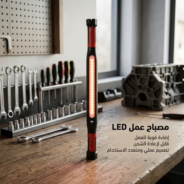 مصباح عمل LED محمول قابل لإعادة الشحن — الصورة 6
