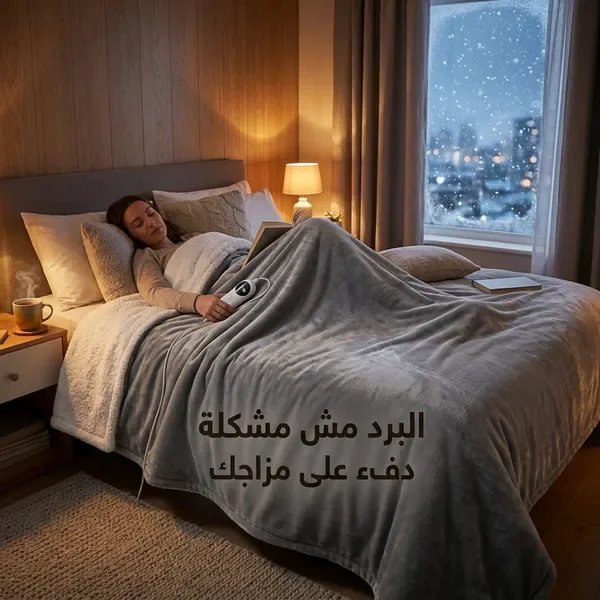 بطانية حرارية كهربائية فاخرة مقاس 200 &times; 150 سم — الصورة 10