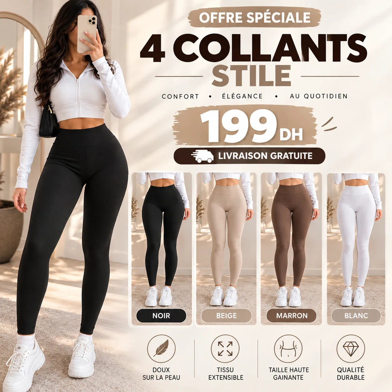 pack 4 Leggings Daily Fit ✨