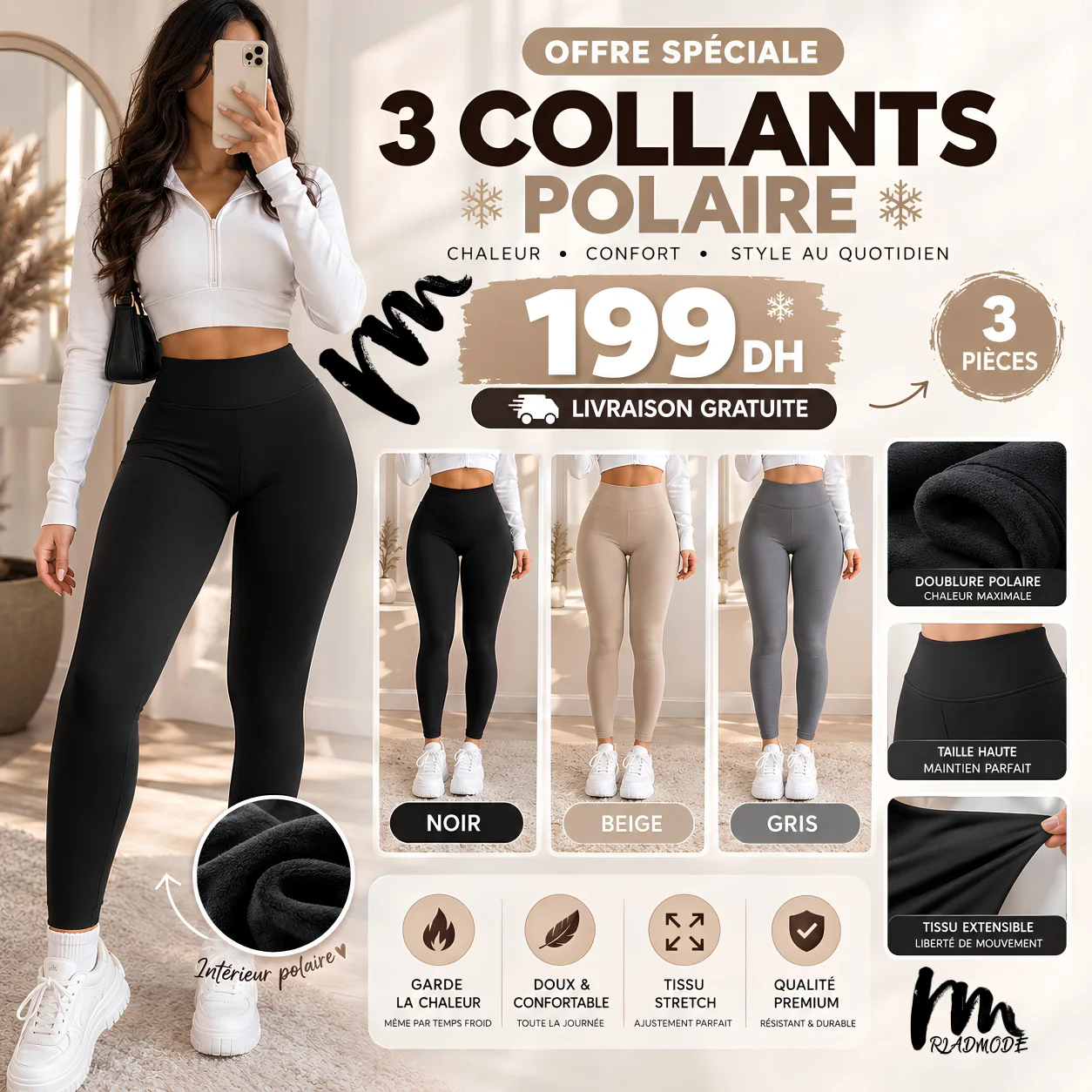Pack Leggings Thermiques Polaires ✨
