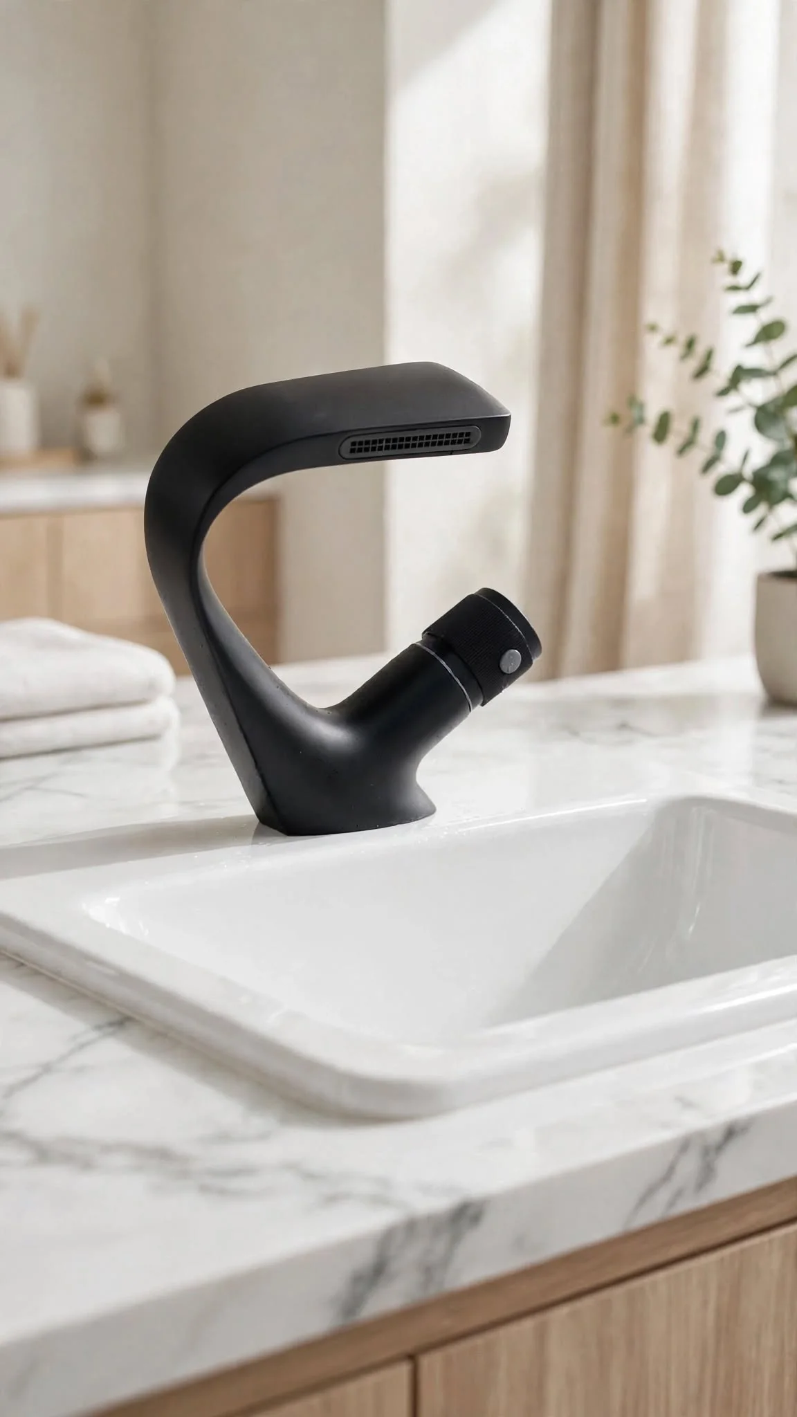 Robinet lavabo avec poignée unique