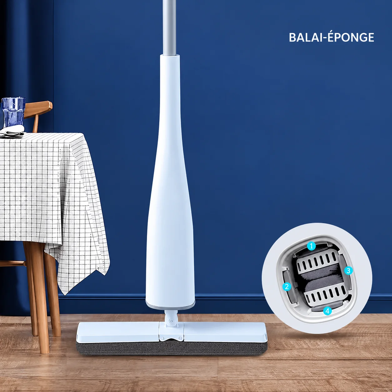 Balai Éponge avec Essorage Intégré