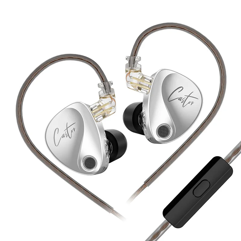 Kz Castor Harman Target IEM (Silver 3.5mm With Mic)