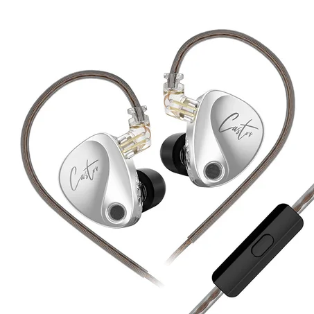 Kz Castor Harman Target IEM (Silver 3.5mm With Mic)