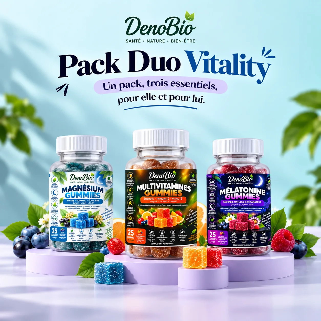 Denobio Homme & Femme Pack gummies