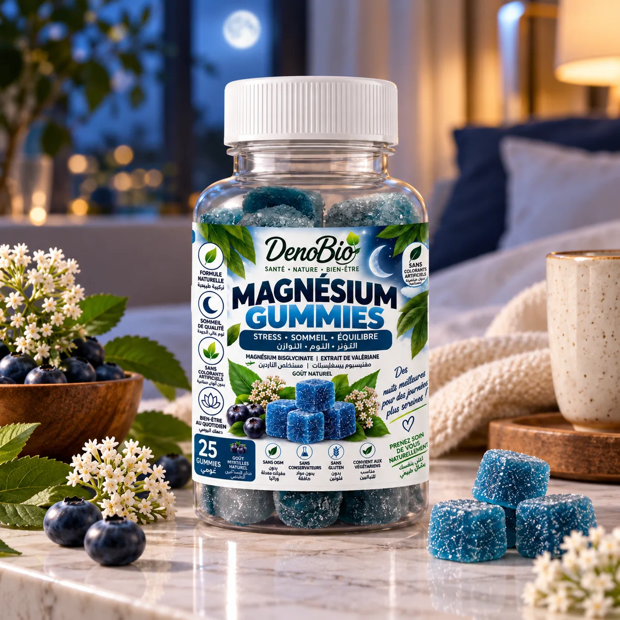 DenoBio . Magnesium Complex Gummies (25 Gummies)