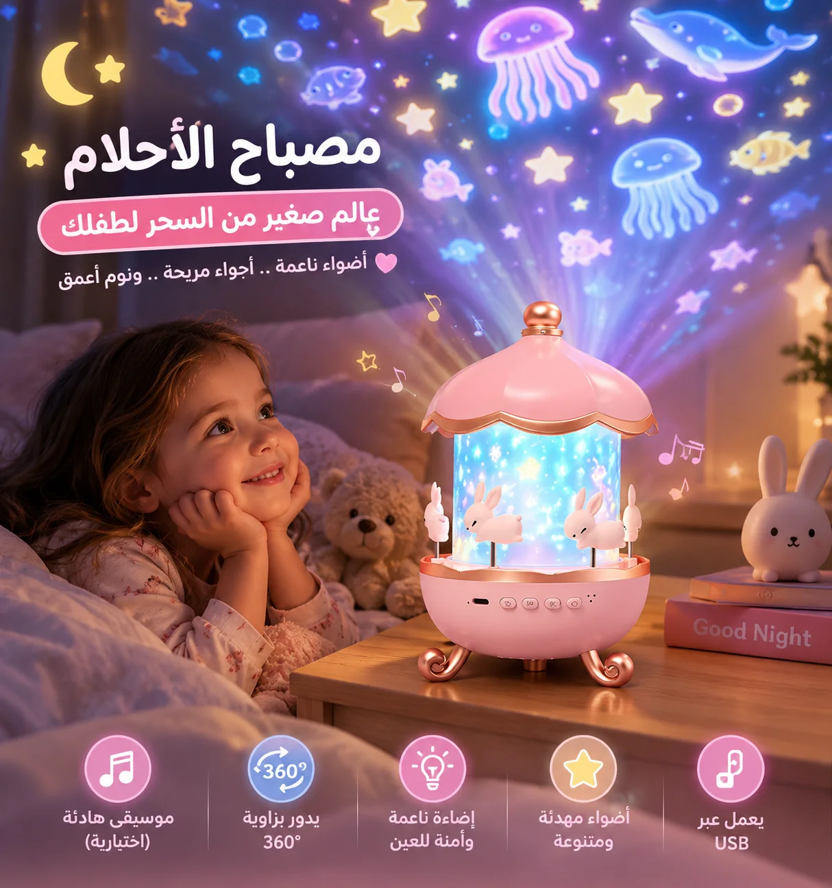veilleuse projecteur pour enfant