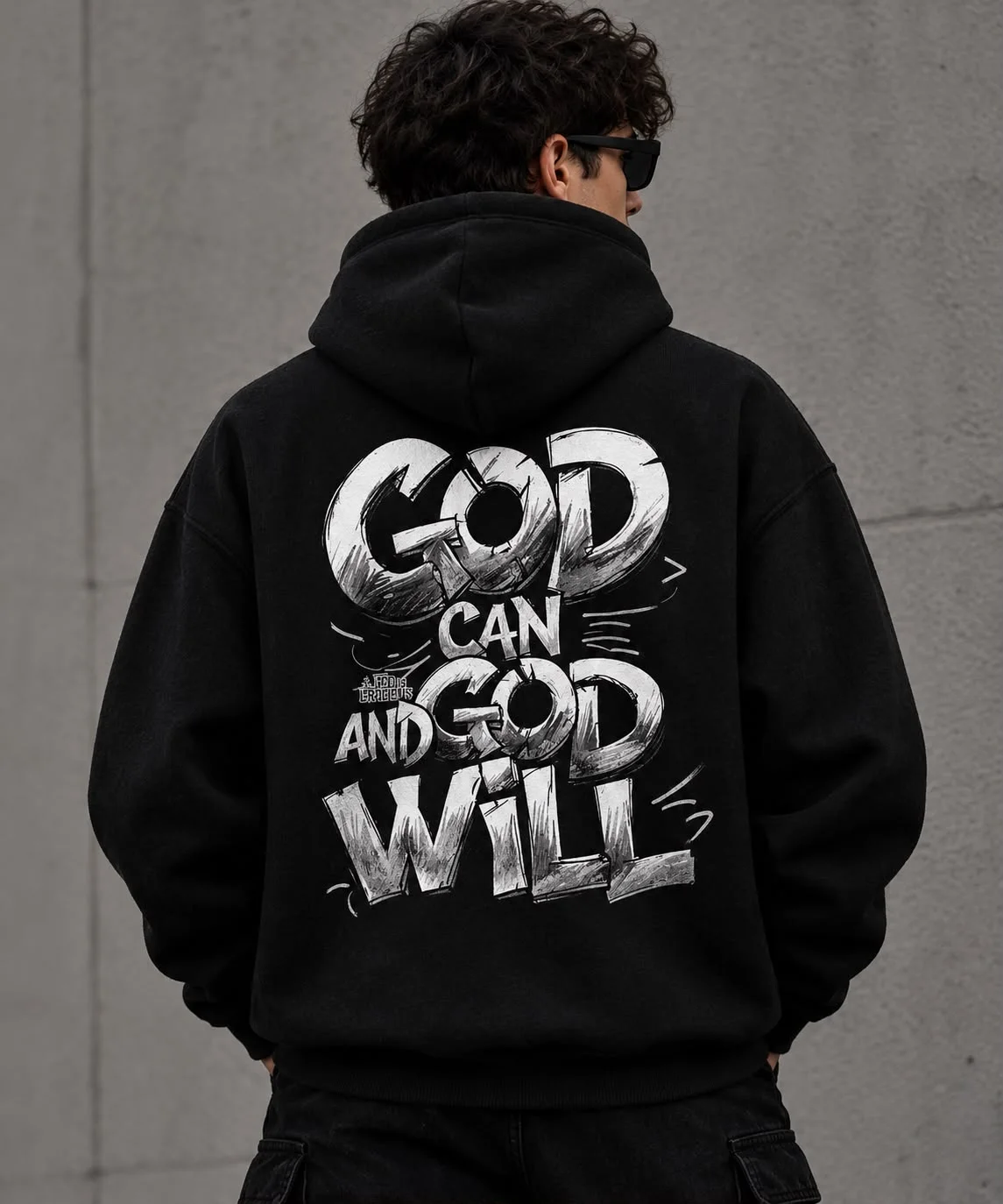 🔥 GOD CAN AND GOD WILL — Oversized Hoodie