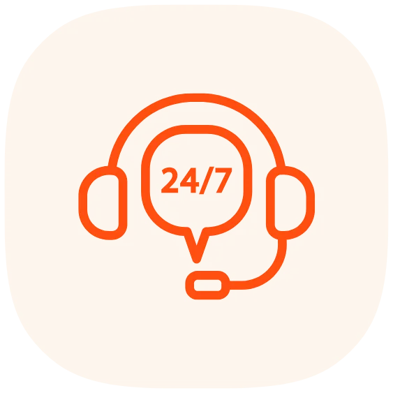 دعم عملاء متوفر 24/7