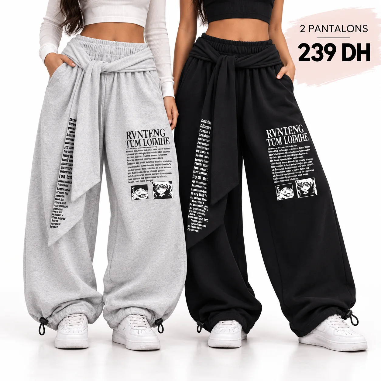 Pontalons wide leg streetwear  ( femme)