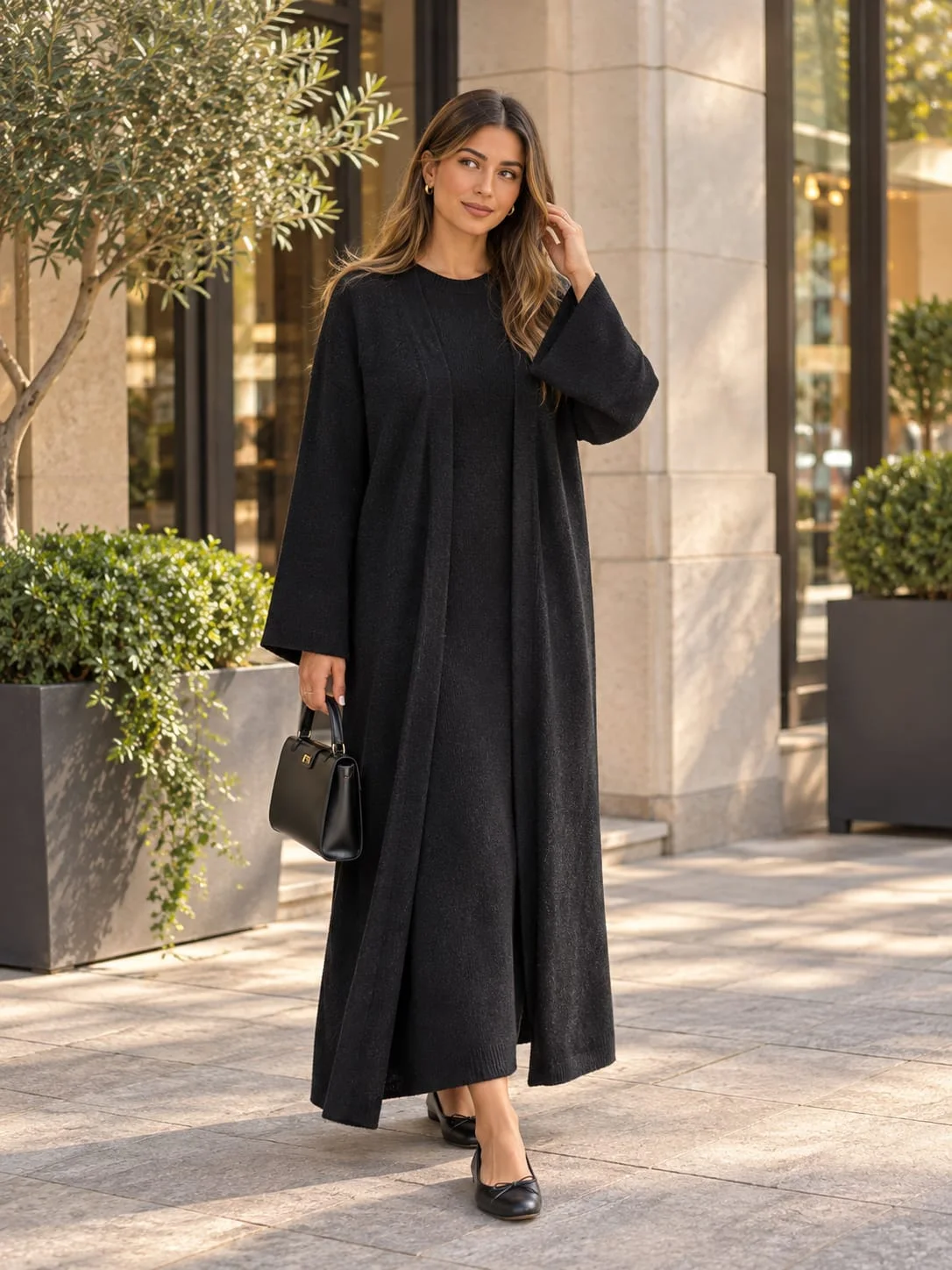 Ensemble long en maille taille standard