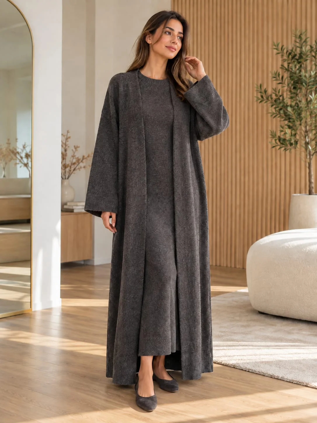 Ensemble long en maille taille standard