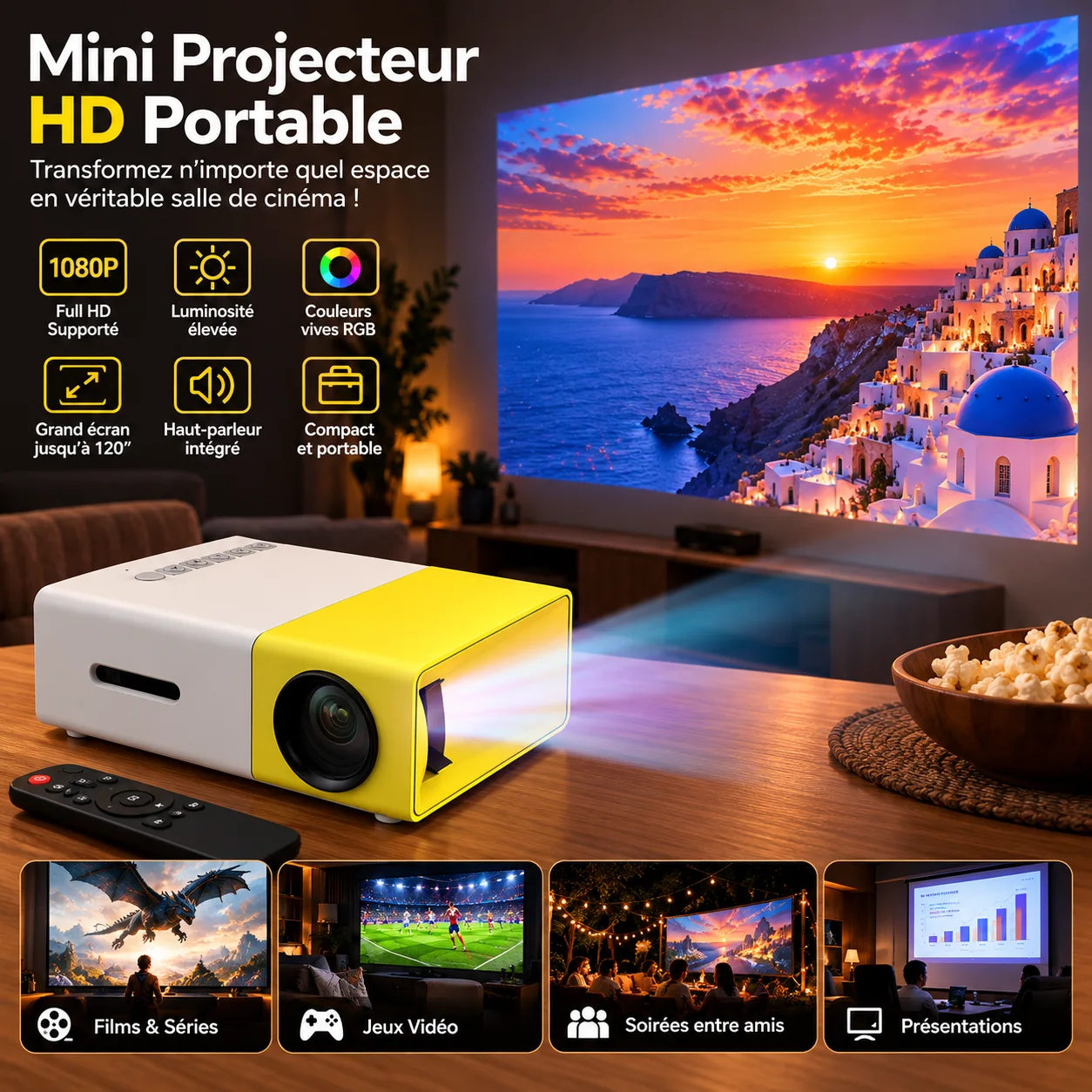 Mini Projecteur HD Portable