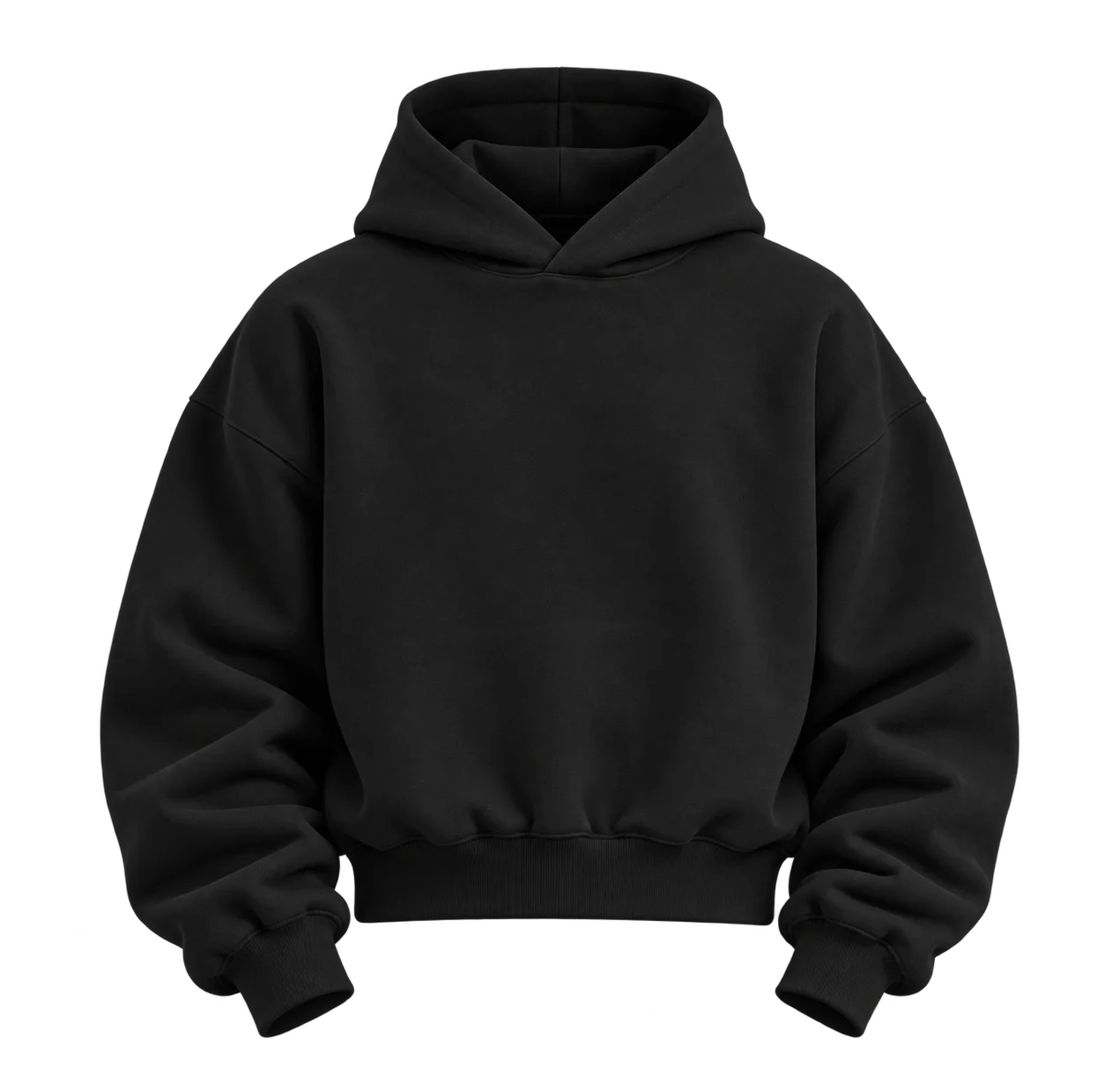 Cropped Hoodie – Noir