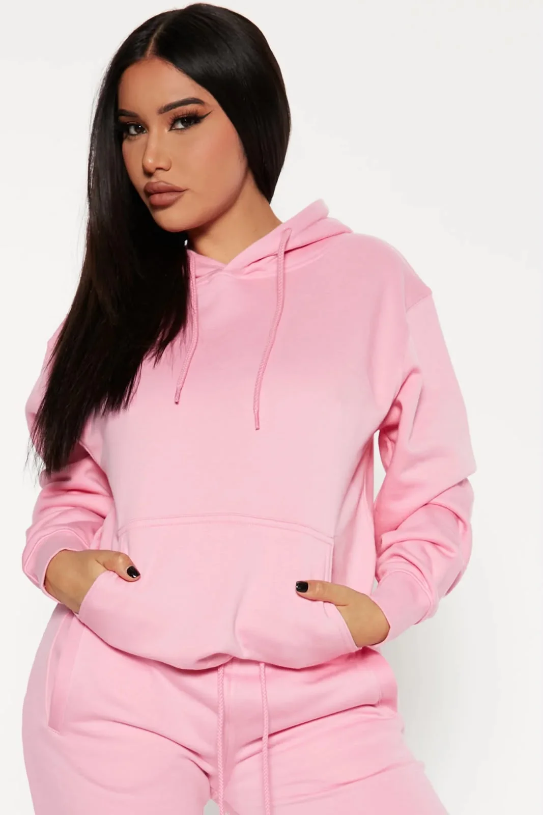 Sweat à Capuche Femme Rose – Poche Kangourou – Style Casual
