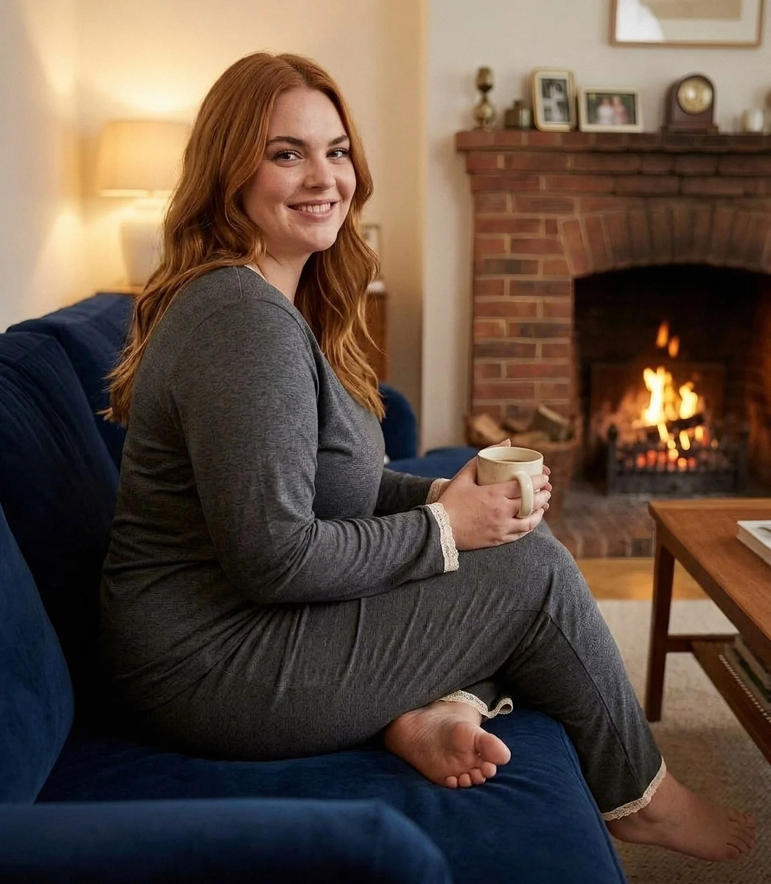 Pyjama gris anthracite à nœuds