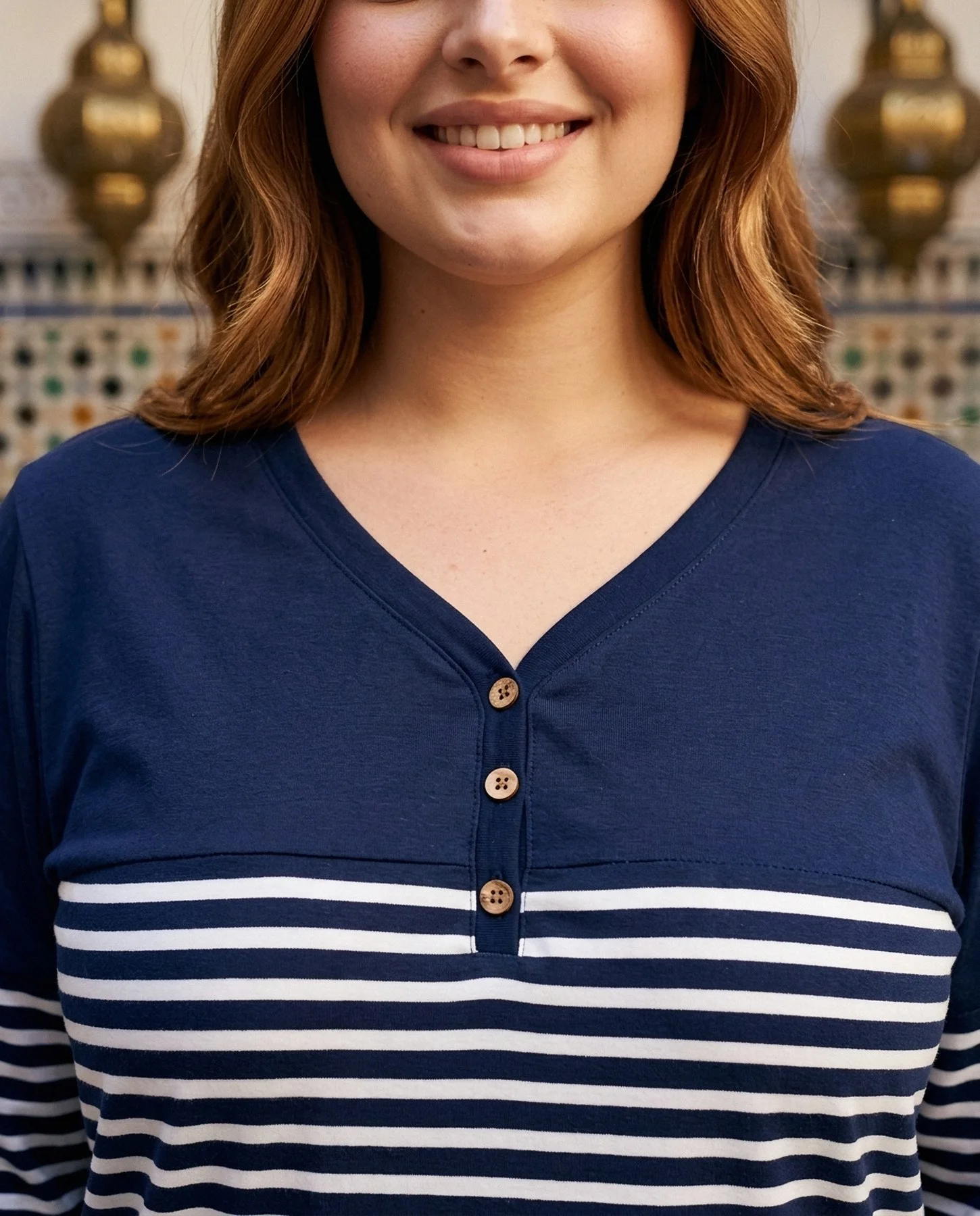 Pyjama marinière bleu marine