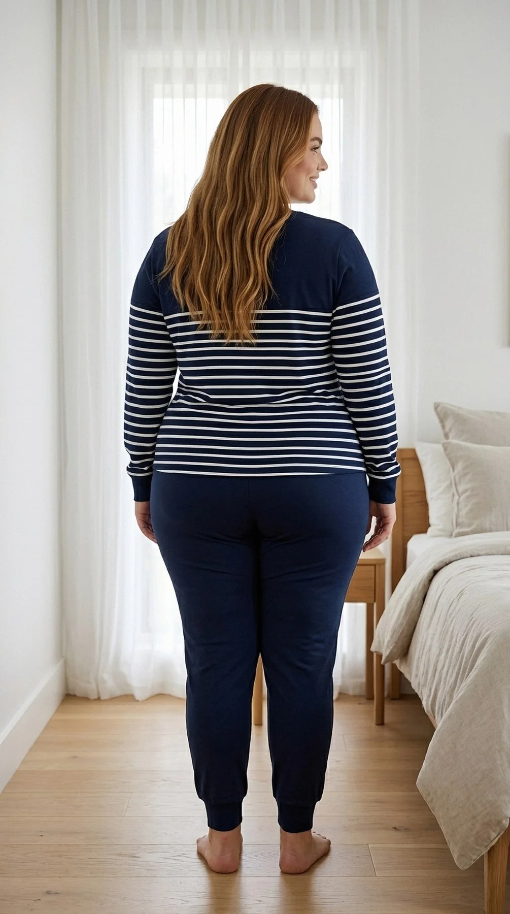 Pyjama marinière bleu marine