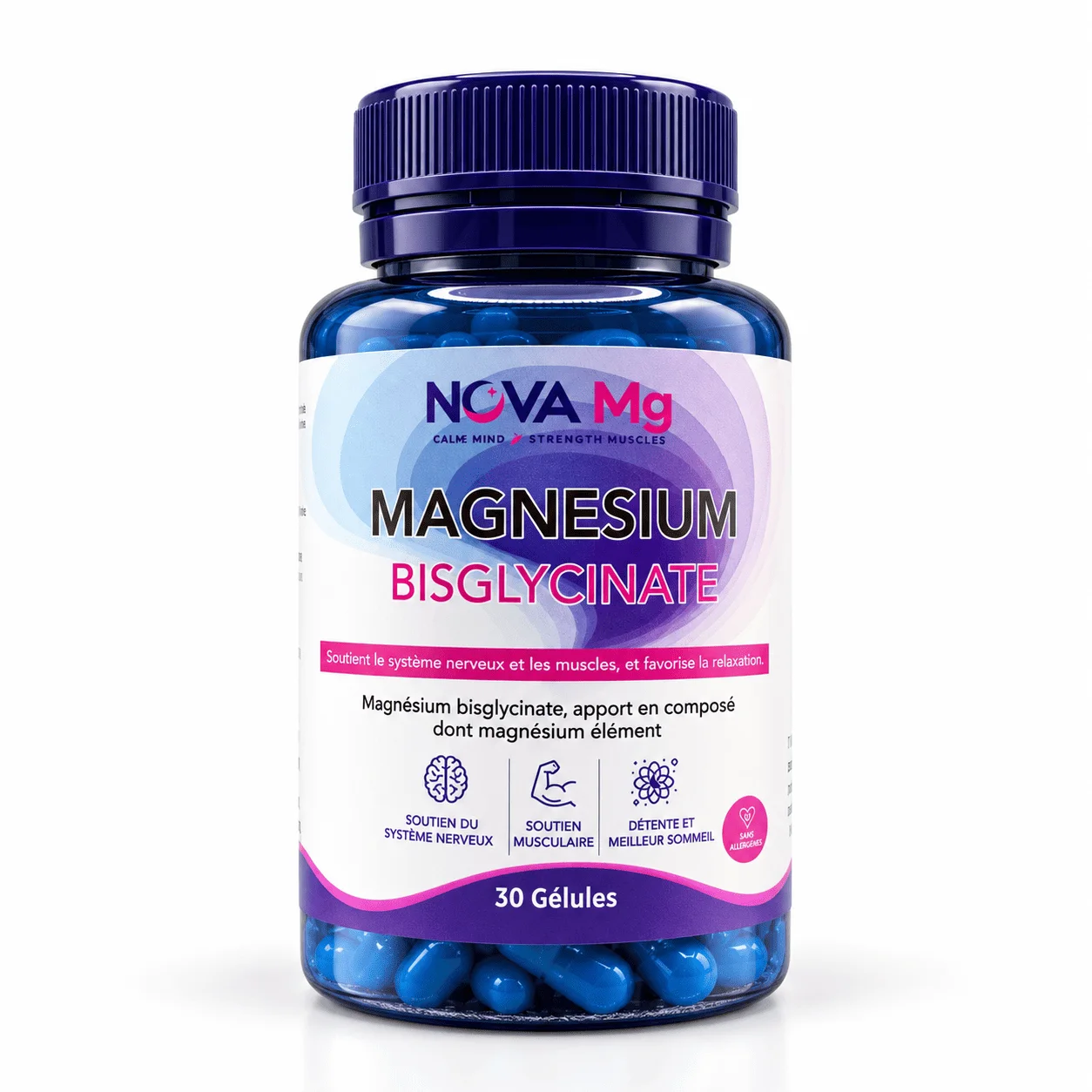 1 / 3    مكمل لدعم الجهاز العصبي والعضلات | NOVA Mg Magnesium Bisglycinate