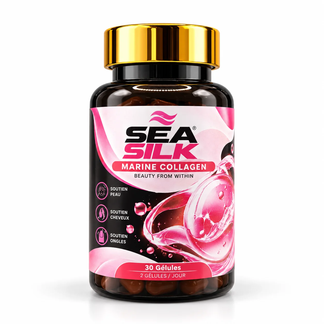مكمل غذائي كولاجين بحري للعناية بالبشرة والشعر والأظافر | SEA SILK Marine Collagen