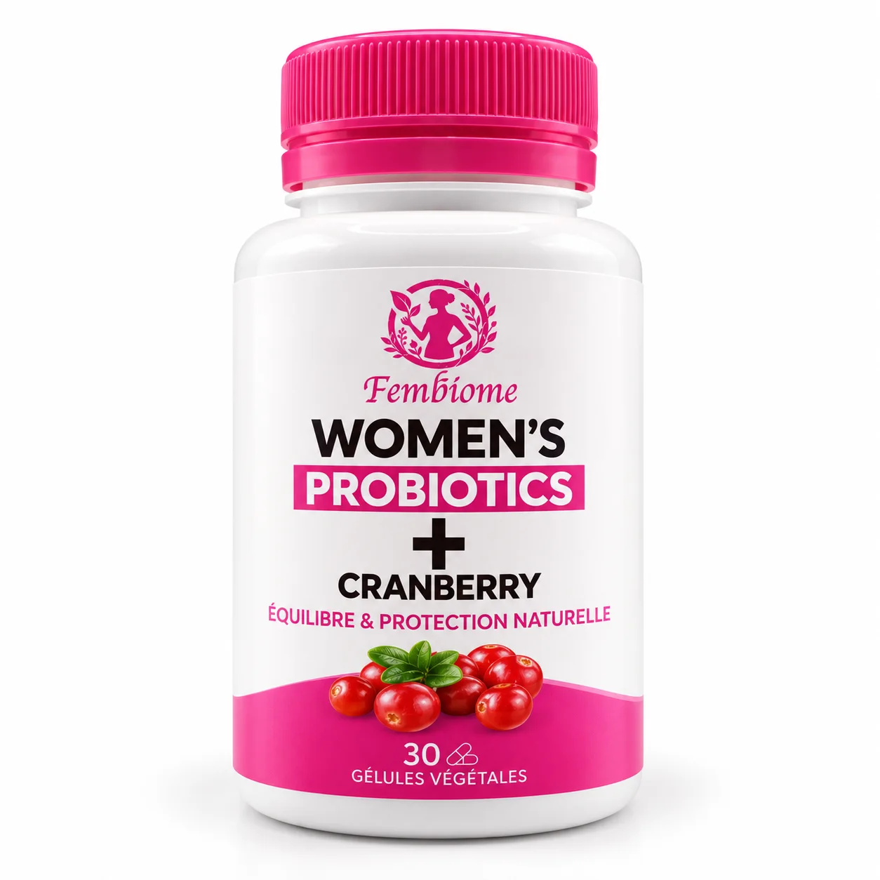 مكمل غذائي بروبيوتيك للنساء مع التوت البري | Fembiome Women's Probiotics + Cranberry