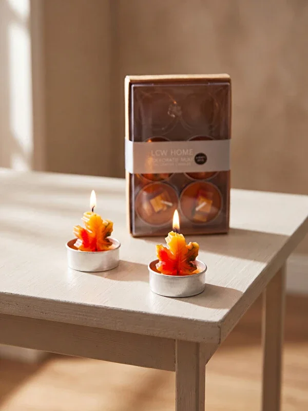 bougie feuille 6pc