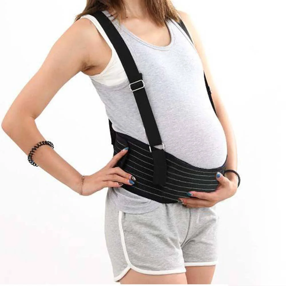Ceinture de Maintien Abdominal & Lombaire de Grossesse avec Bretelles Ajustables — Bandage Ergonomique Anti-Mal de Dos & Soutien Réparti pour Femme Enceinte