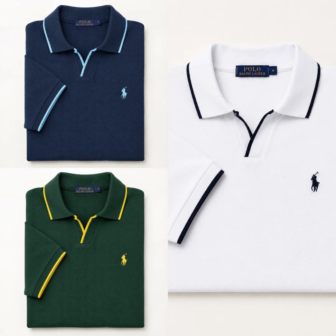 Pack 3 Polo R L  en coton piqué tendance