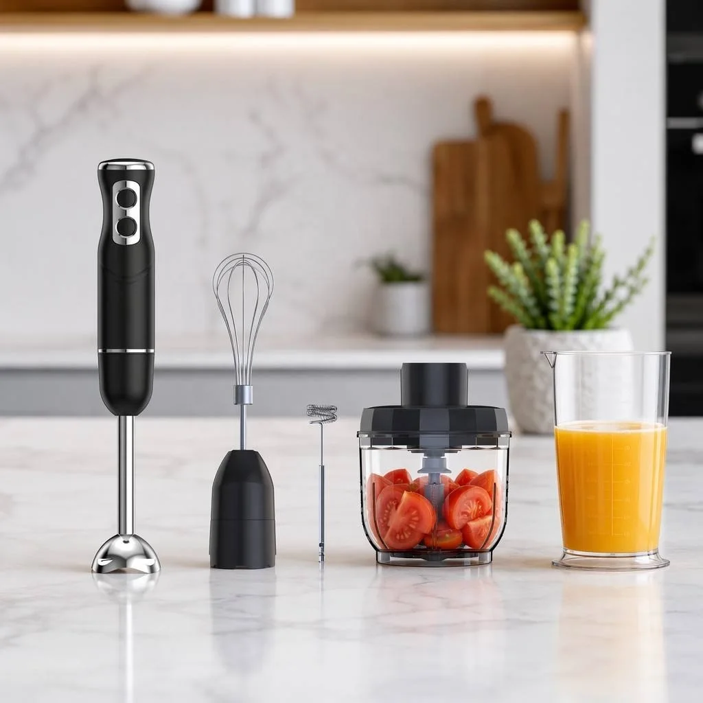 Mixeur Plongeant Électrique OEM Couleur, Mixeur à Main avec Lame en Acier Inoxydable pour Soupes