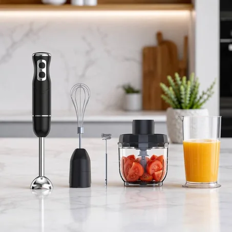 Mixeur Plongeant Électrique OEM Couleur, Mixeur à Main avec Lame en Acier Inoxydable pour Soupes