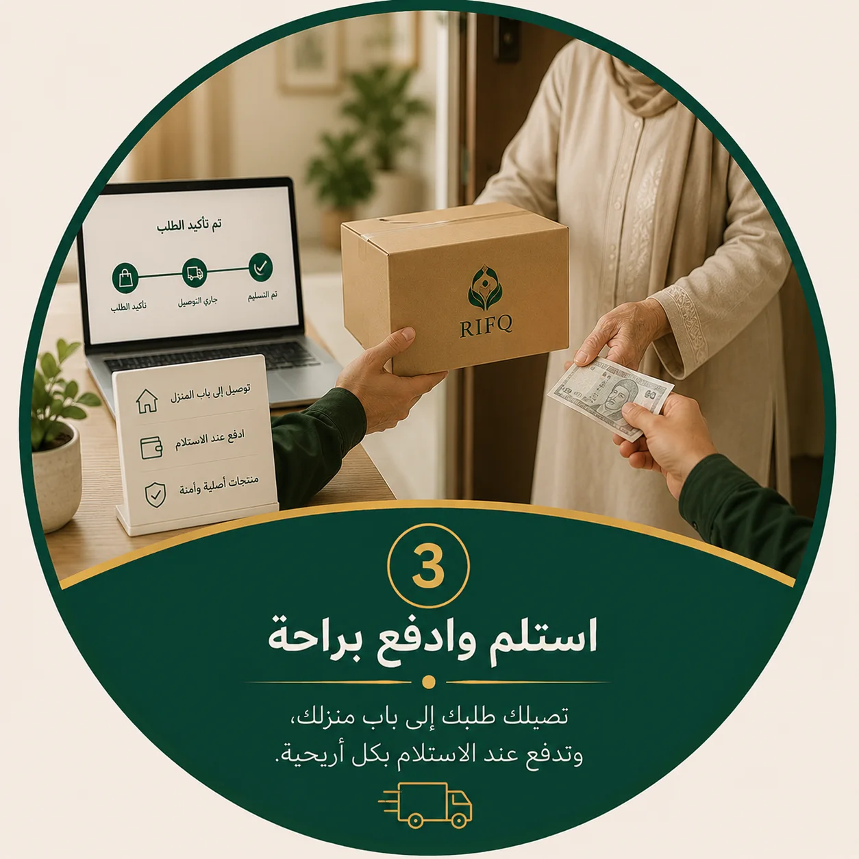 3 — استلم وادفع براحة