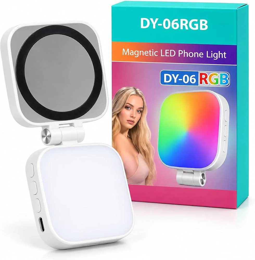 إضاءة RGB المغناطيسية للهاتف – صور سيلفي وفيديوهات بإضاءة احترافية بـ 200 درهم فقط!