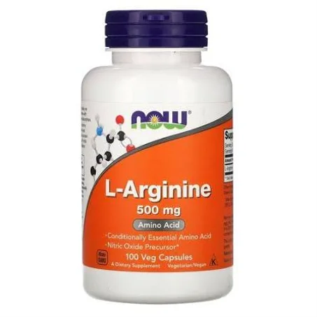 NOW Foods, L-arginine, 500 mg, 100 capsules végétariennes