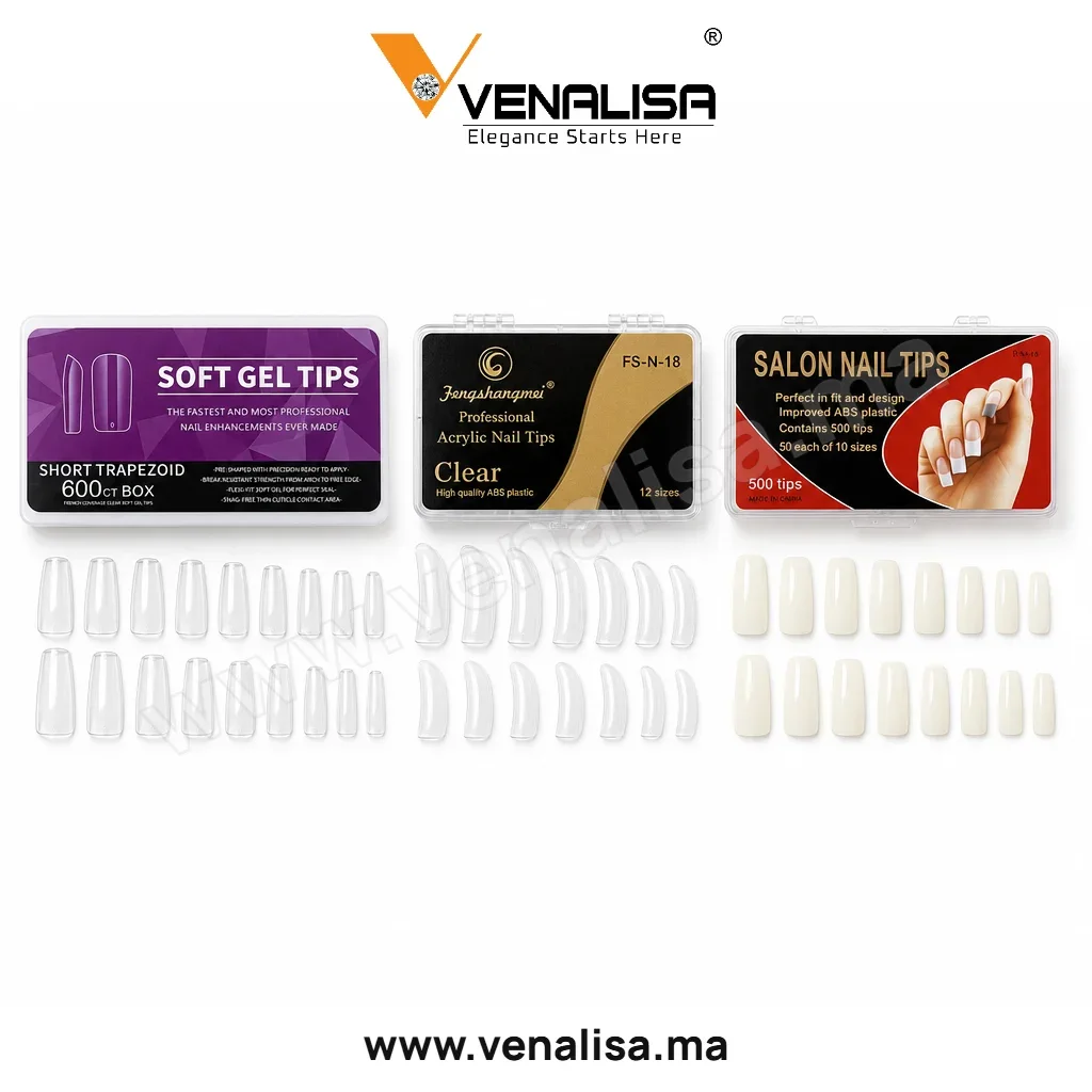 Capsules ongles (tips) en boîte – Soft Gel, Acrylic, Salon