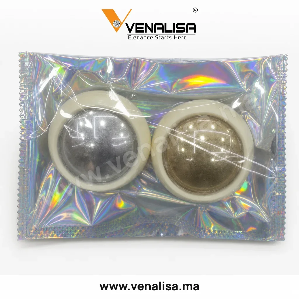Duo effet miroir argent et or pour nail art – 2 pièces